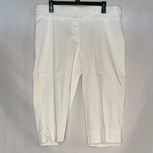 Ruby Rd Women’s White Capri Pants | Size 16W | EUC